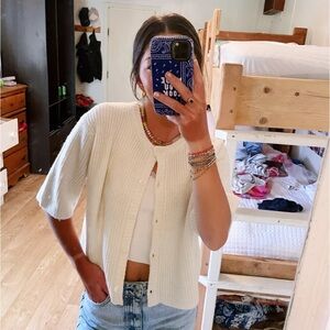 Aerie Short Sleeve Cardigan